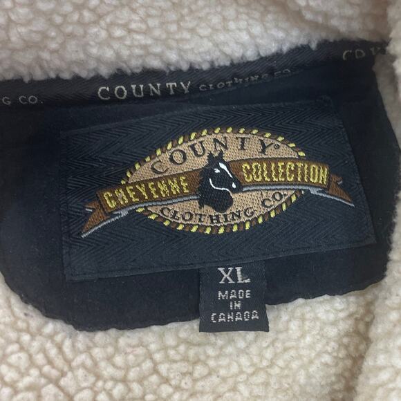 County Clothing Co Womens XL Poly Cotton Long Sleeve Button Up Sueded Jacket - Picture 5 of 5